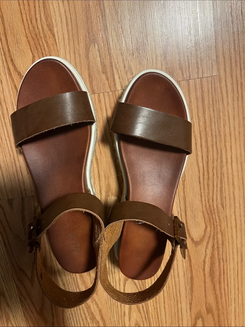 MIA Brown Platform Espadrille Sandals